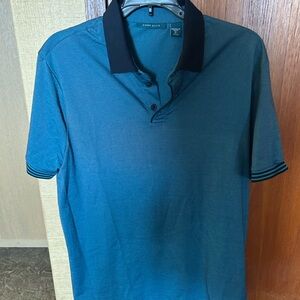 Perry Ellis Blue and Black Polo Shirt
